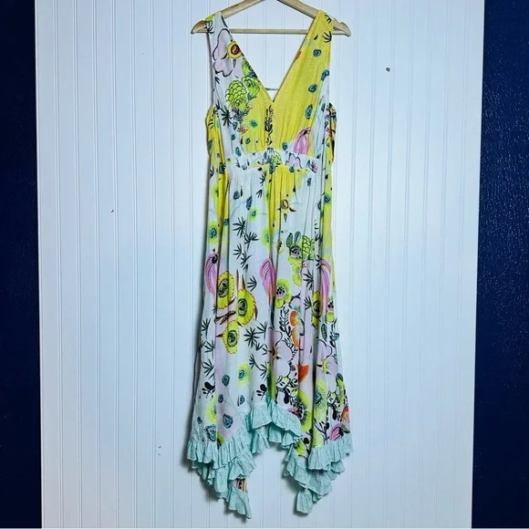 Anthropologie Margaux Sleep Dress Large NWT Floral adjustable Ruffle V Neck - Picture 7 of 15